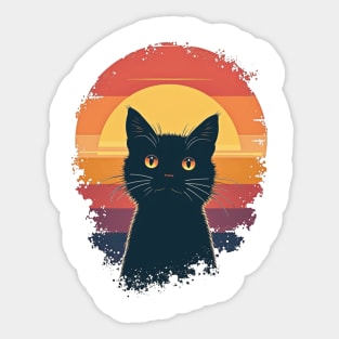 Sunset Silhouette: Midnight Grace Sticker